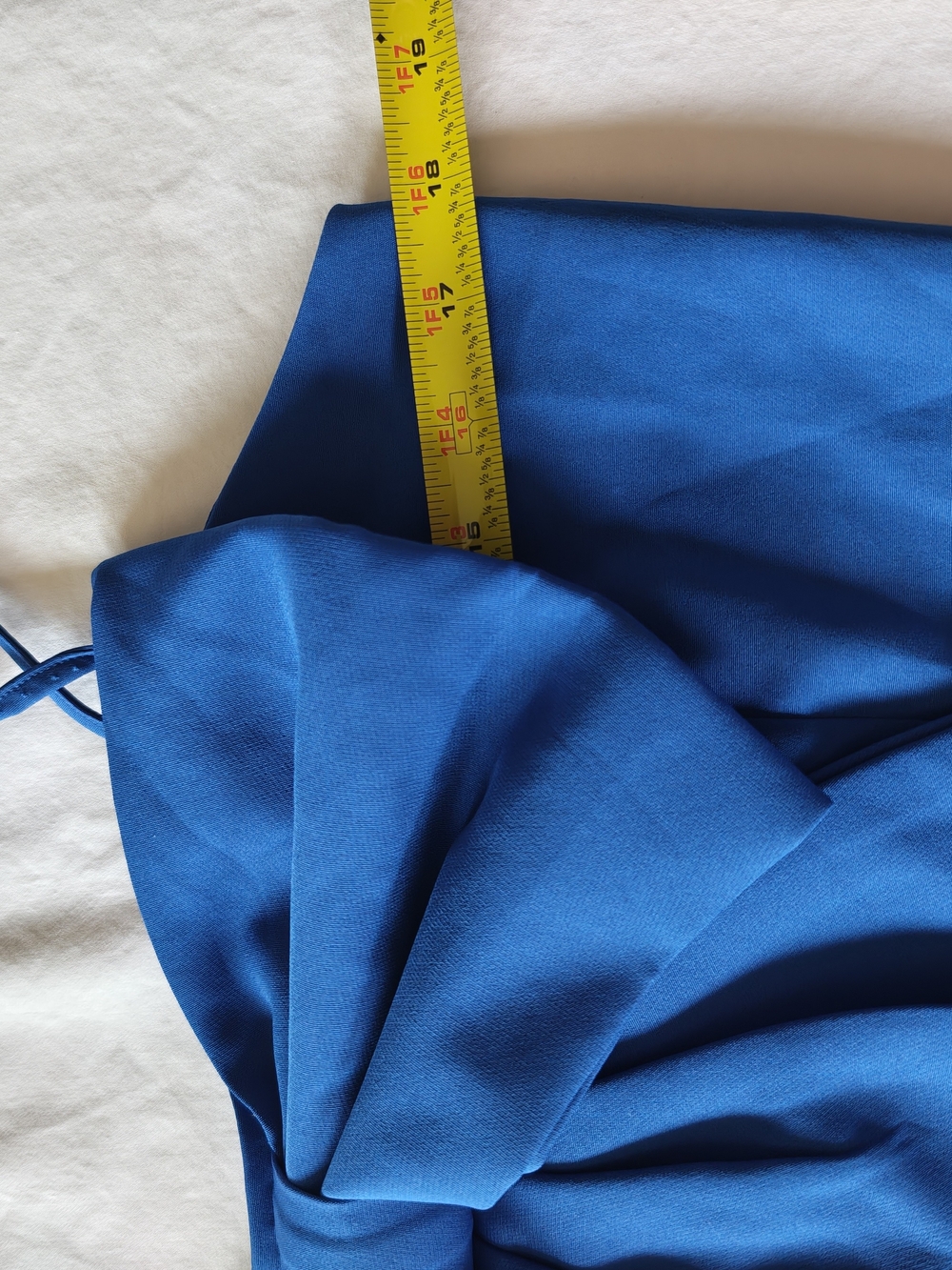 Cloud Ten Women’s Royal Blue Bow Detail Crop Top Size L - Picture 9 of 9